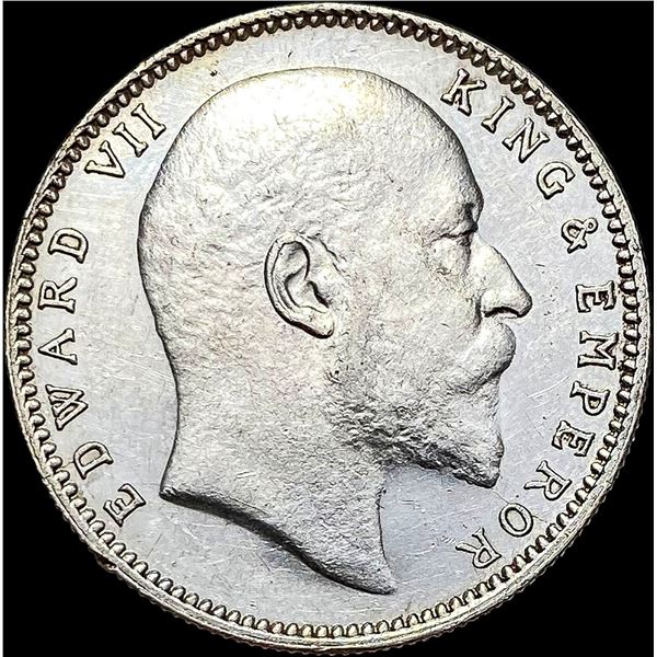 1905 Silver One Rupee India Edward VII UNCIRCULATED