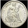 Image 1 : 1887 Silver Seated Liberty Dime CLOSELY UNCIRCULATED