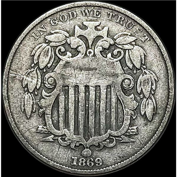 1869 Shield Nickel LIGHTLY CIRCULATED