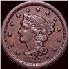 Image 1 : 1857 Braided Hair Large Cent CLOSELY UNCIRCULATED