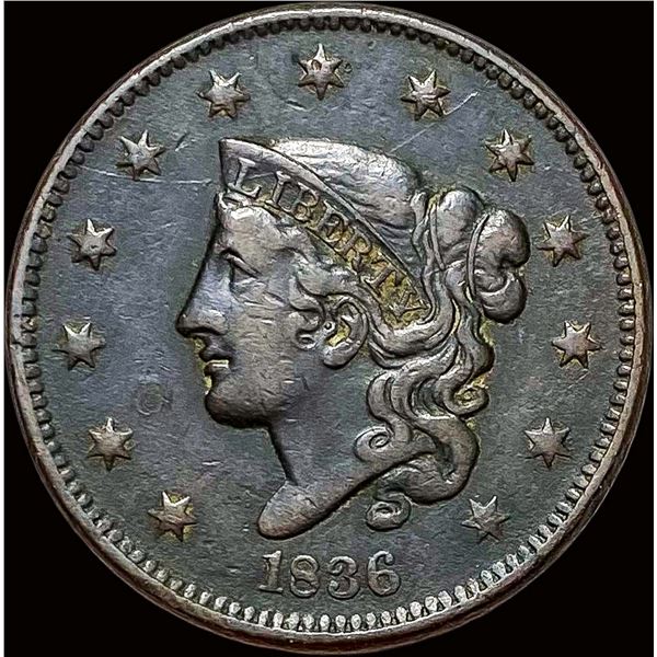 1836 Coronet Head Large Cent NEARLY UNCIRCULATED