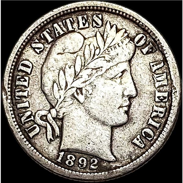 1892-O Silver Barber Dime LIGHTLY CIRCULATED