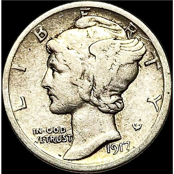 1917 Mercury Dime LIGHTLY CIRCULATED