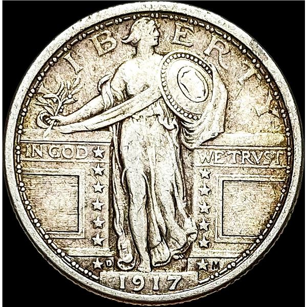 1917-D Silver Standing Liberty Quarter NEARLY UNCIRCULATED