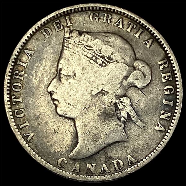 1881-H Silver 25 Cents Canada LIGHTLY CIRCULATED