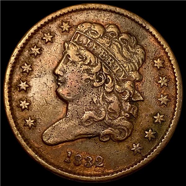 1832 Classic Head Half Cent NEARLY UNCIRCULATED