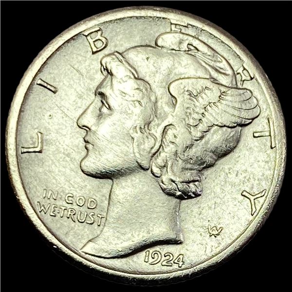 1924-S Silver Mercury Dime CLOSELY UNCIRCULATED