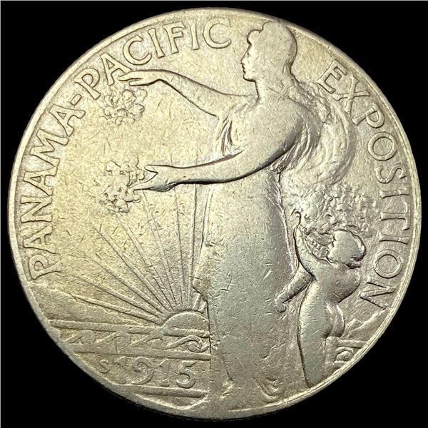 1915-S Silver Half Dollar Panama-Pacific LIGHTLY CIRCULATED