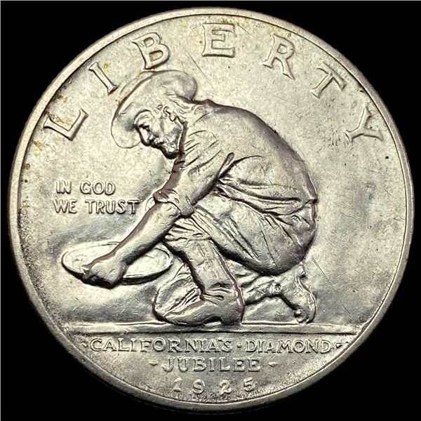 1925-S Silver California Diamond Jubilee Half Dollar CLOSELY UNCIRCULATED
