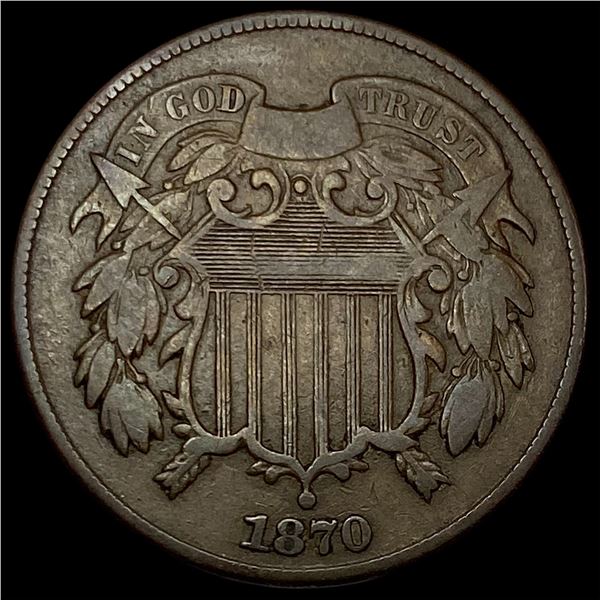 1870 Two-Cent Piece NEARLY UNCIRCULATED