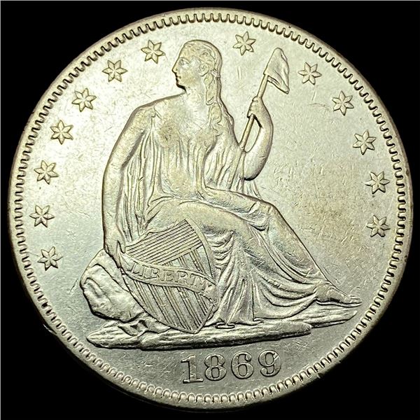 1869 Seated Liberty Half Dollar CLOSELY UNCIRCULATED
