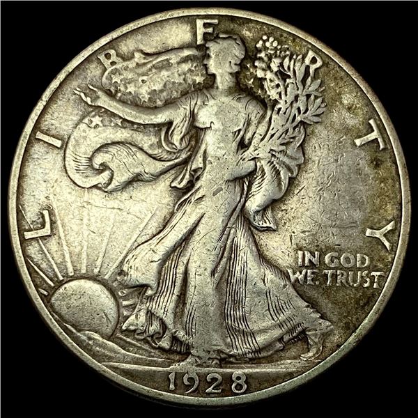 1928-S Silver Walking Liberty Half Dollar LIGHTLY CIRCULATED