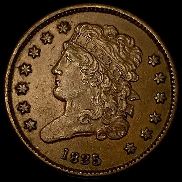1835 Braided Hair Half Cent CLOSELY UNCIRCULATED