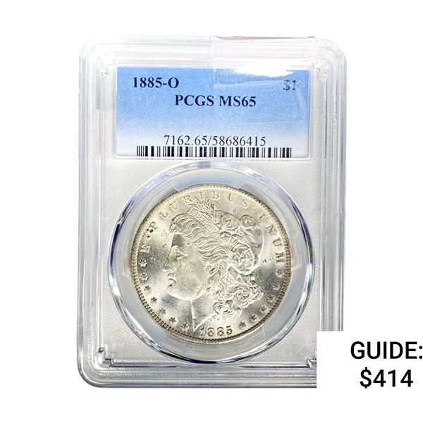 1885-O Morgan Silver Dollar PCGS MS65