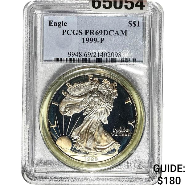 1999-P Silver Eagle PCGS PR69 DCAM