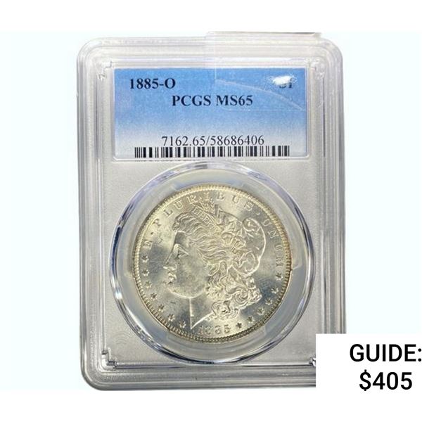 1885-O Morgan Silver Dollar PCGS MS65