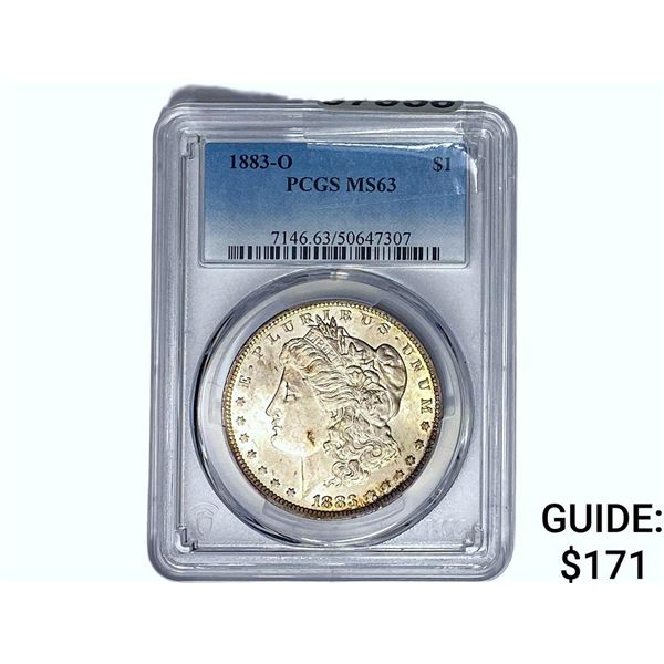 1883-O Morgan Silver Dollar PCGS MS63