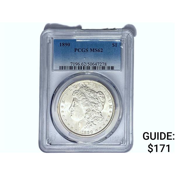 1890 Morgan Silver Dollar PCGS MS62
