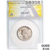 Image 1 : 1942-D Washington Silver Quarter ANACS MS66