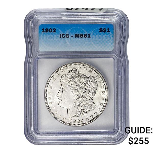1902 Morgan Silver Dollar ICG MS61