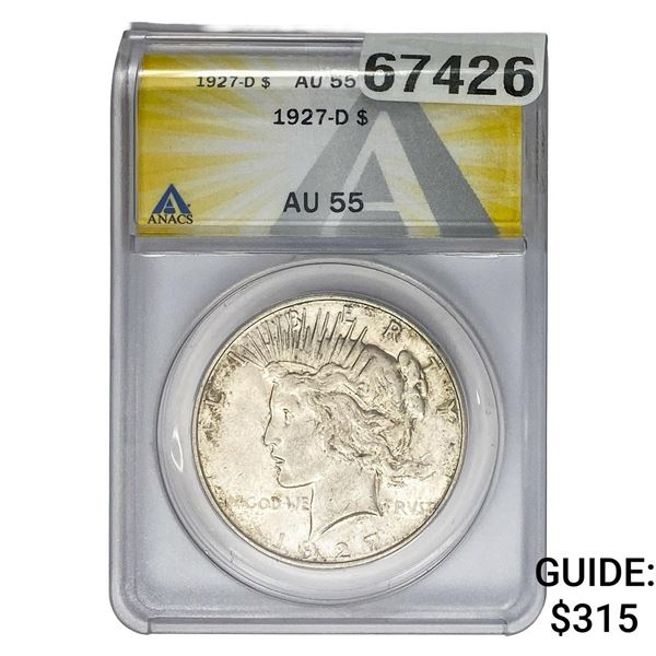 1927-D Morgan Silver Dollar ANACS AU55