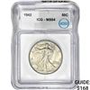 1942 Walking Liberty Half Dollar ICG MS64