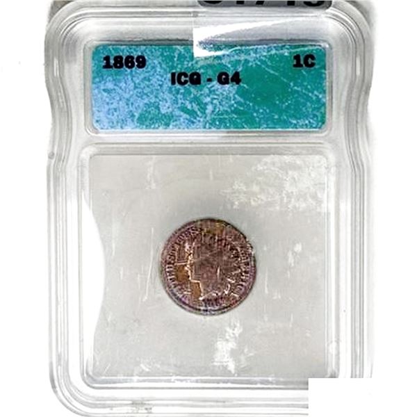 1869 Indian Head Cent ICG G4