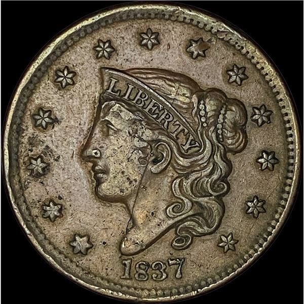 1837 Coronet Head Large Cent NEARLY UNCIRCULATED