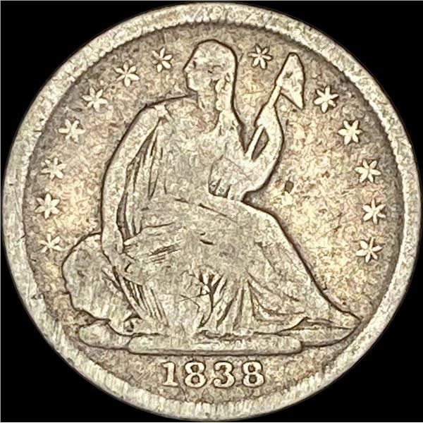 1838 Seated Liberty Half Dime NICELY CIRCULATED