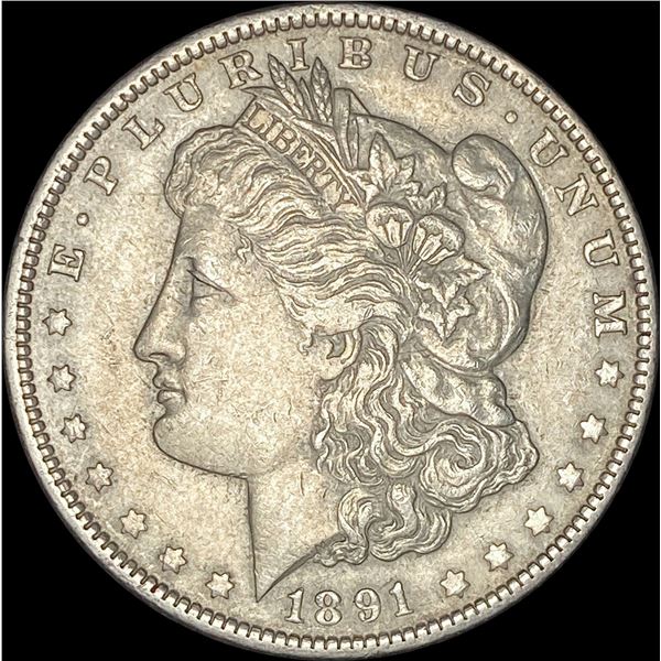 1891 Morgan Silver Dollar CLOSELY UNCIRCULATED