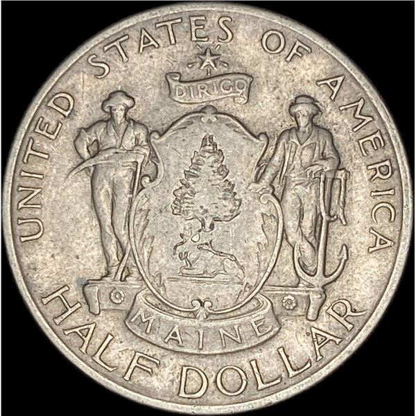 1920 Silver Half Dollar Maine Centennial NEARLY UNCIRCULATED