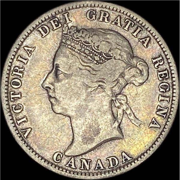 1892 Canada Silver 25 Cents NEARLY UNCIRCULATED