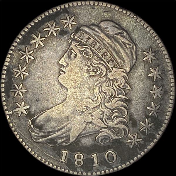 1810 Capped Bust Half Dollar 50C NEARLY UNCIRCULATED