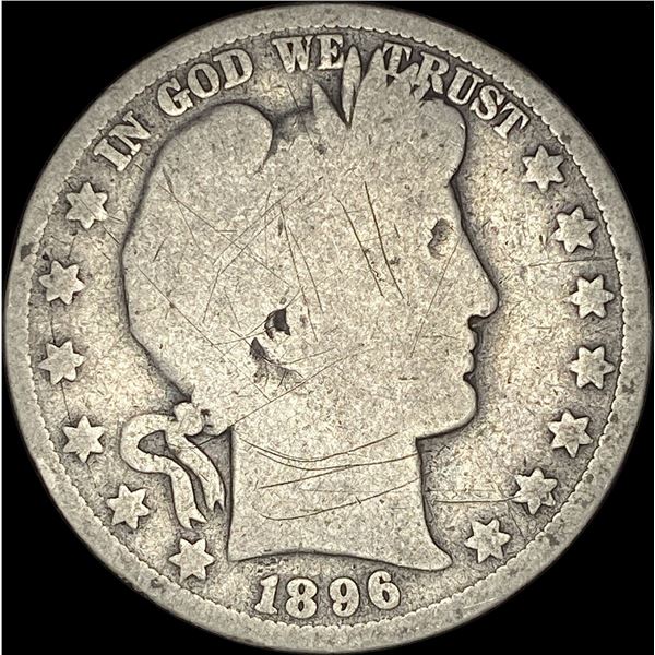 1896-O Silver Barber Half Dollar NICELY CIRCULATED