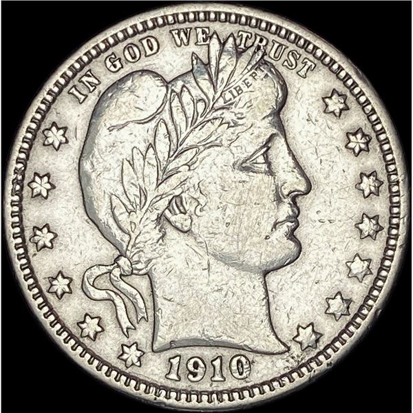 1910-D Silver Barber Quarter NEARLY UNCIRCULATED