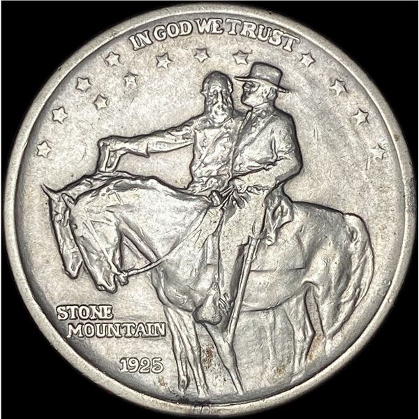 1925 Silver Half Dollar Stone Mountain NEARLY UNCIRCULATED