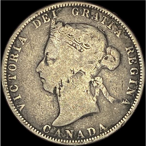 1883-H Silver 25 Cents Canada LIGHTLY CIRCULATED