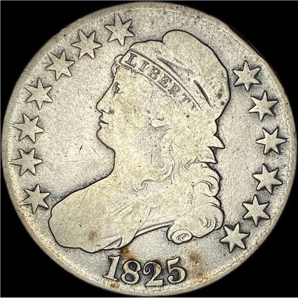 1825 Capped Bust Half Dollar NICELY CIRCULATED