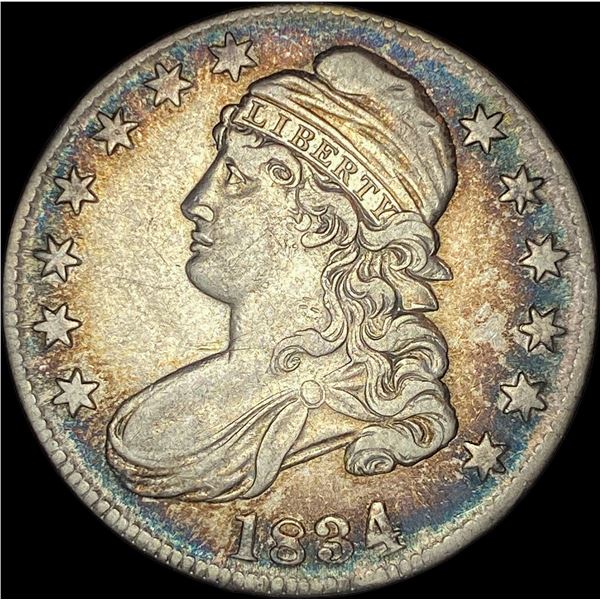 1834 Capped Bust Half Dollar 50C NEARLY UNCIRCULATED