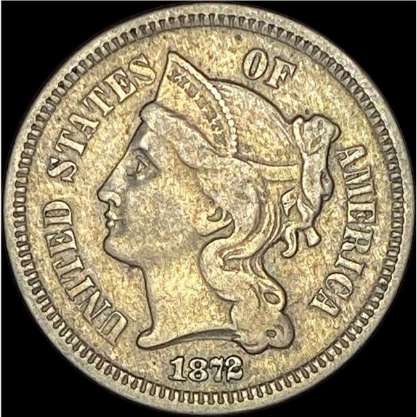 1872 Nickel Three-Cent Piece LIGHTLY CIRCULATED
