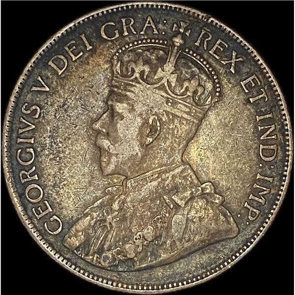 1919 Canada Silver 50 Cents ABOUT UNCIRCULATED