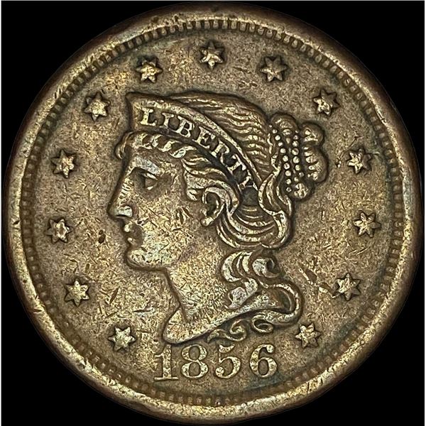 1856 Braided Hair Large Cent NEARLY UNCIRCULATED