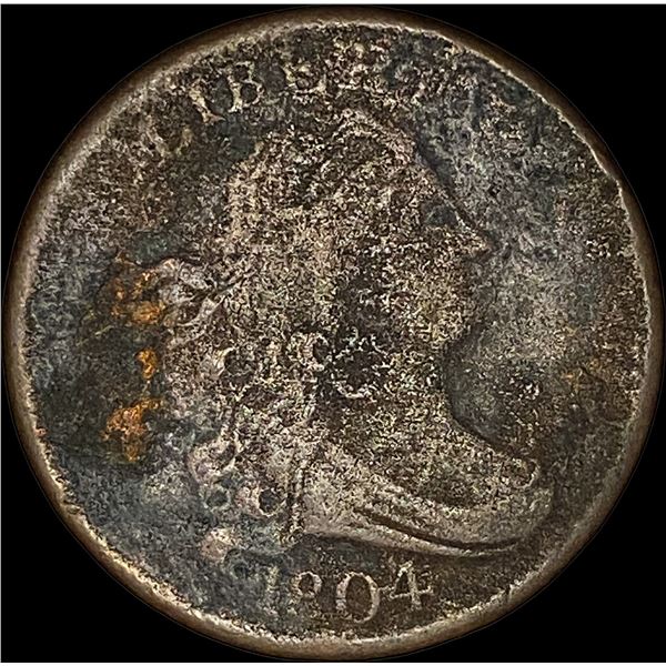 1804 Draped Bust Half Cent NICELY CIRCULATED