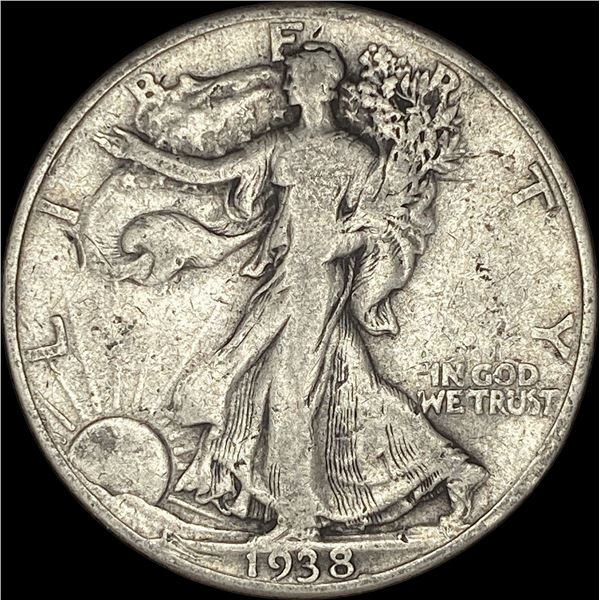 1938-D Silver Walking Liberty Half Dollar NICELY CIRCULATED