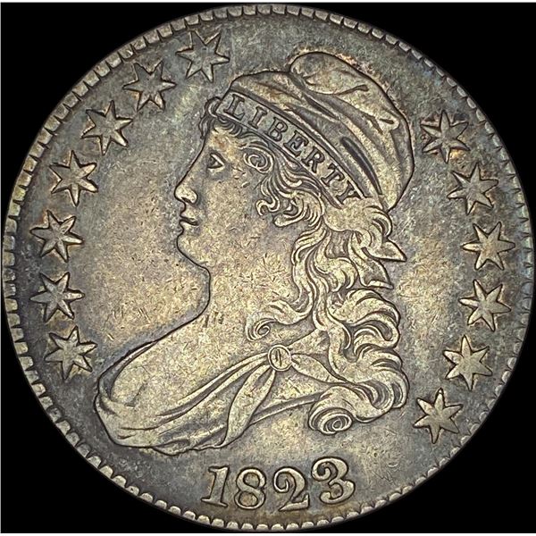 1823 Capped Bust Half Dollar NEARLY UNCIRCULATED