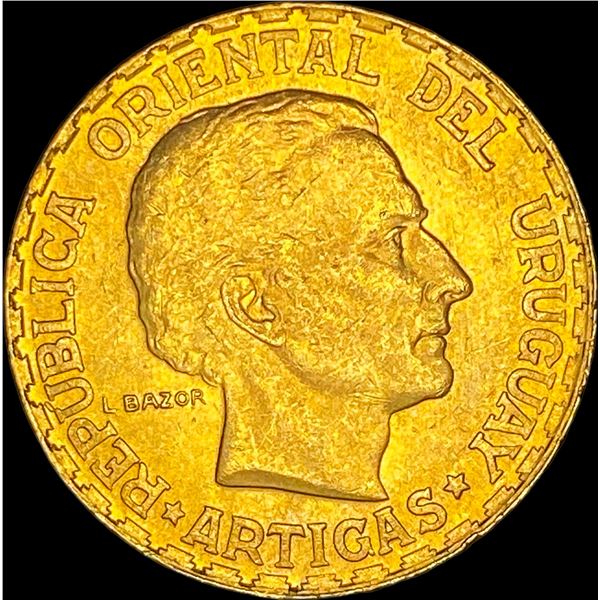 1930 Uruguay .2502oz Gold 5 Pesos UNCIRCULATED