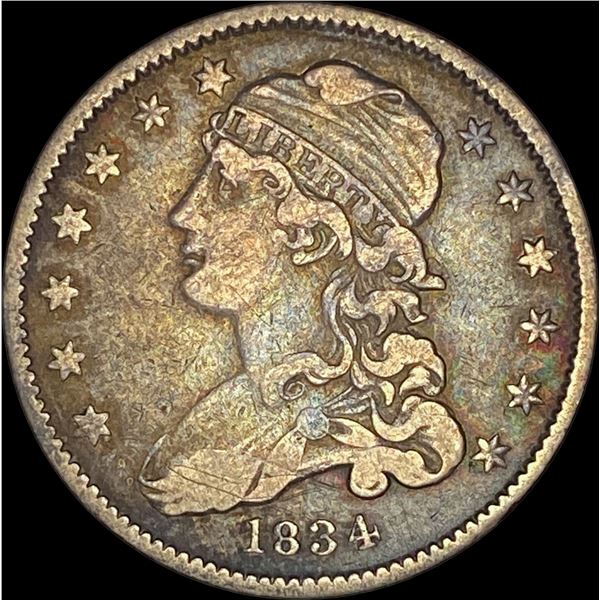 1834 Capped Bust Silver Quarter LIGHTLY CIRCULATED