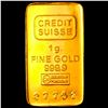 Image 1 : Credit Suisse 1g Gold Bar 999.9 Fine Gold HIGH GRADE