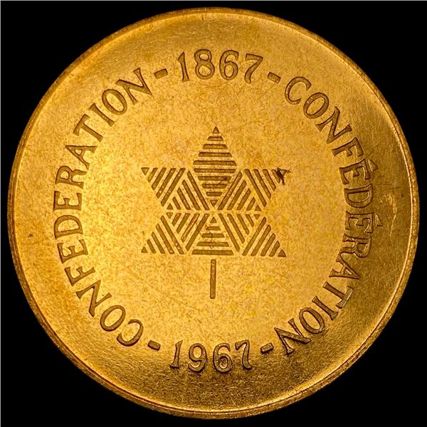 1967 Canada .5287oz Gold $20 Confederation Coin CHOICE BU