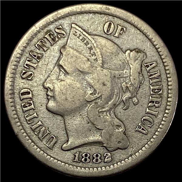 1882 Nickel Three-Cent Piece LIGHTLY CIRCULATED